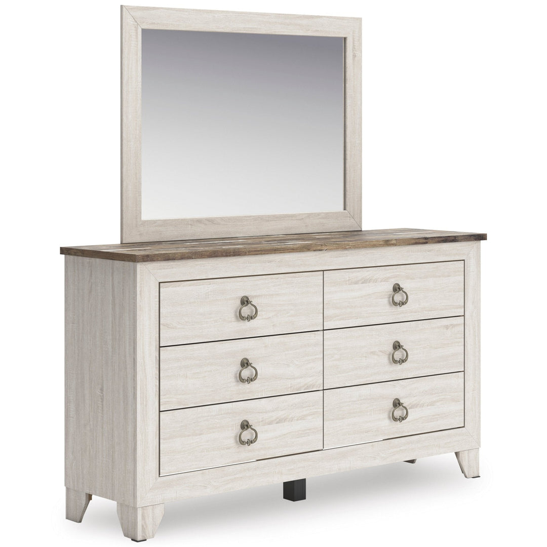 Sylveri Six Drawer Dresser and Mirror