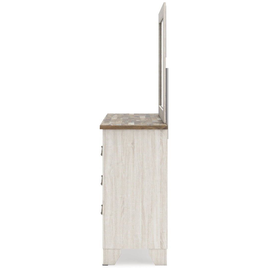 Sylveri Six Drawer Dresser and Mirror