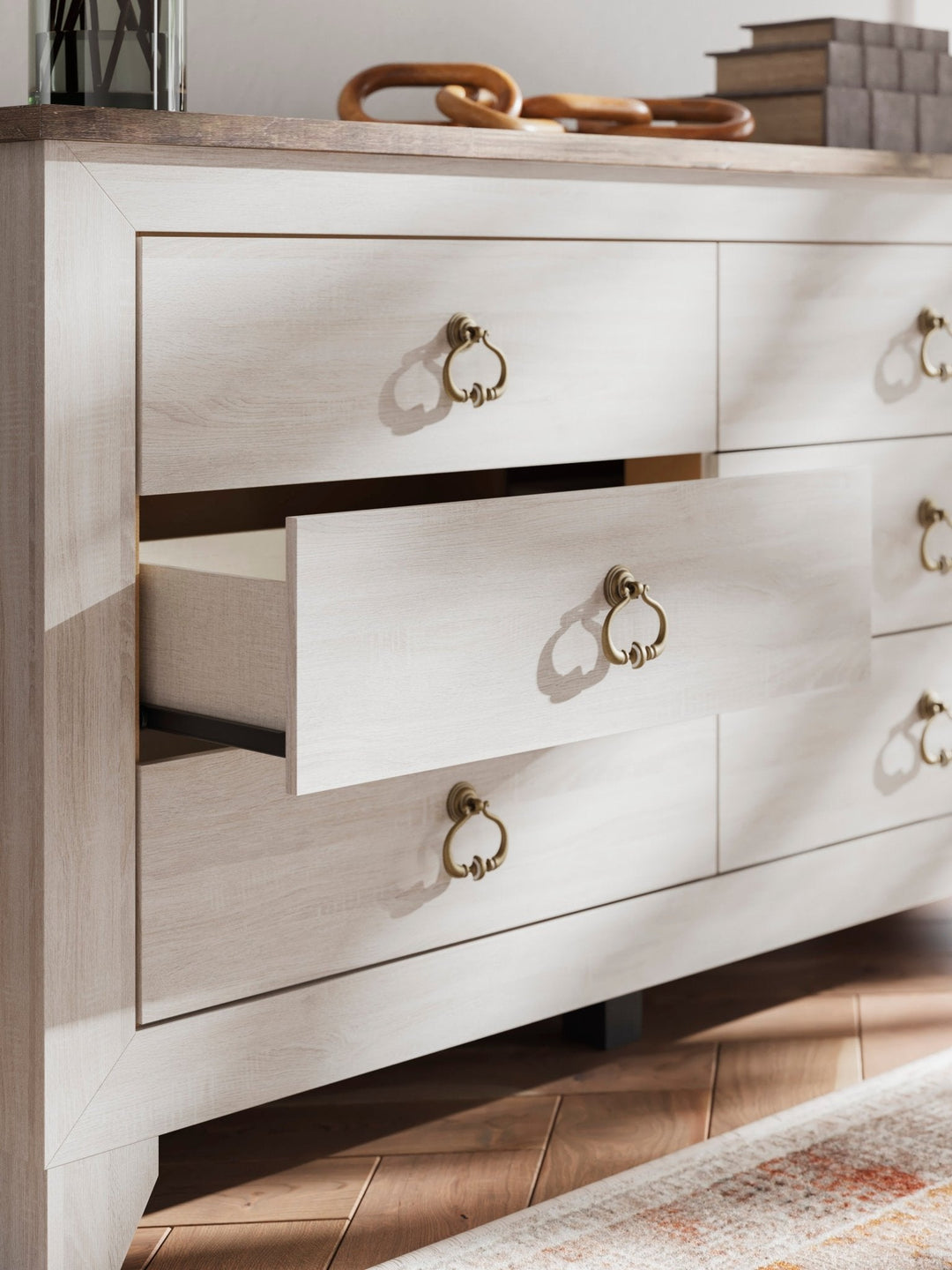 Sylveri Six Drawer Dresser and Mirror