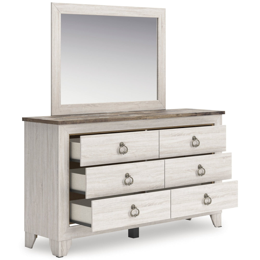 Sylveri Six Drawer Dresser and Mirror