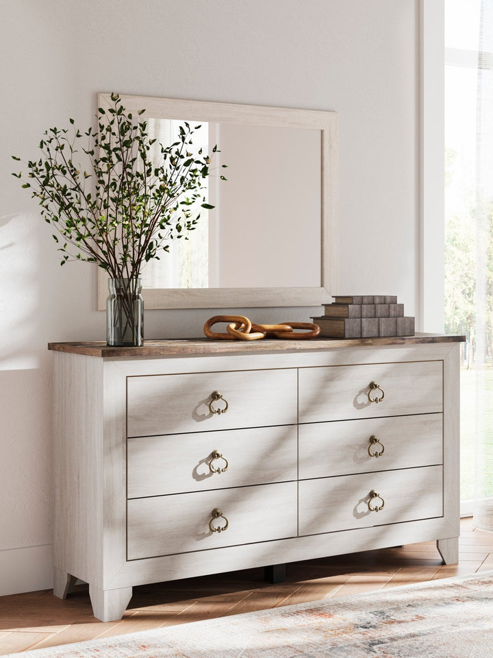 Sylveri Six Drawer Dresser and Mirror