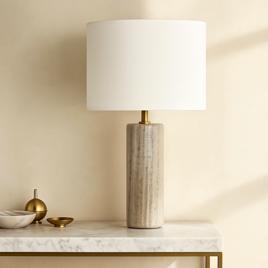 Stonewell-Table Lamp-Beige - 36cm Height