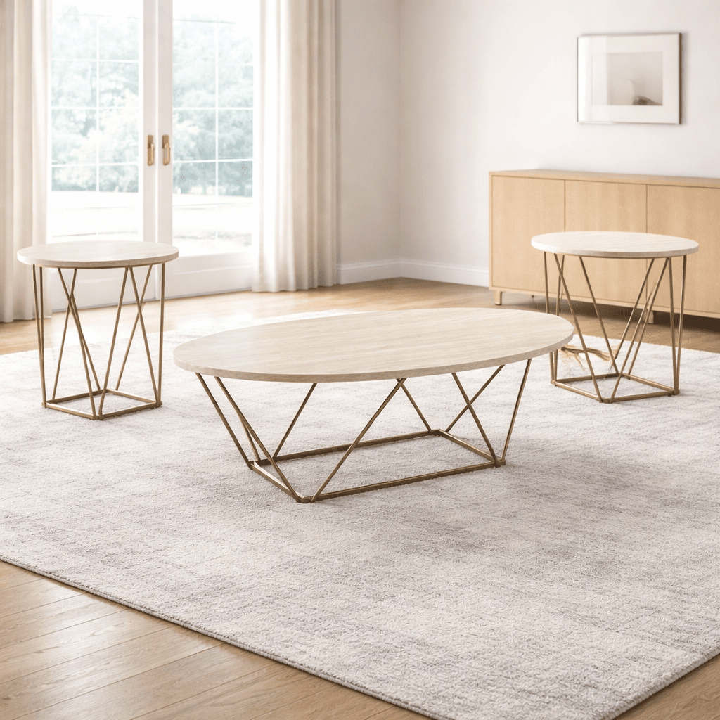 Caretti Sofa Set with Free Tarica Table (Set of 3)