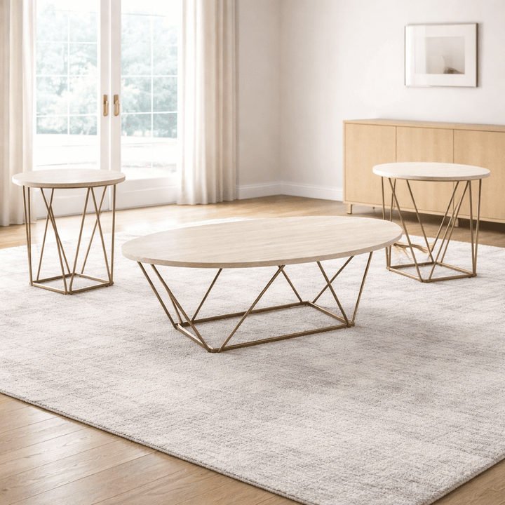 Caretti Sofa Set with Free Tarica Table (Set of 3)