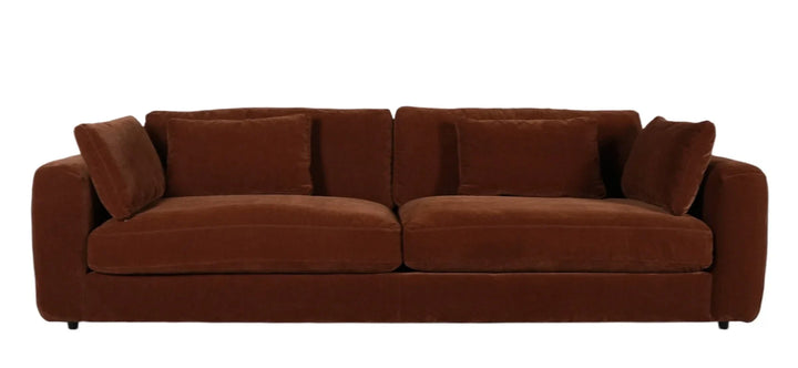 Terrona Rust Sofa 280cm - Maroon