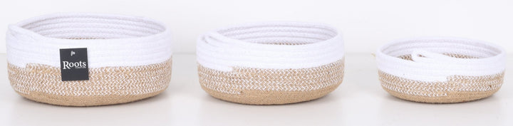 TRI COLOR ROUND FRUIT BASKET - S/3