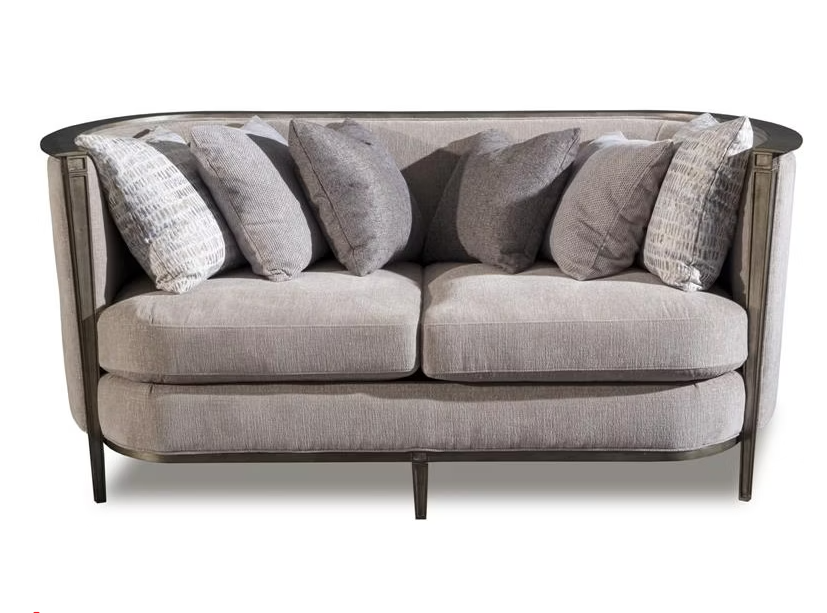 Magnussen Home Living Room Pewter Loveseat U4420-30-075