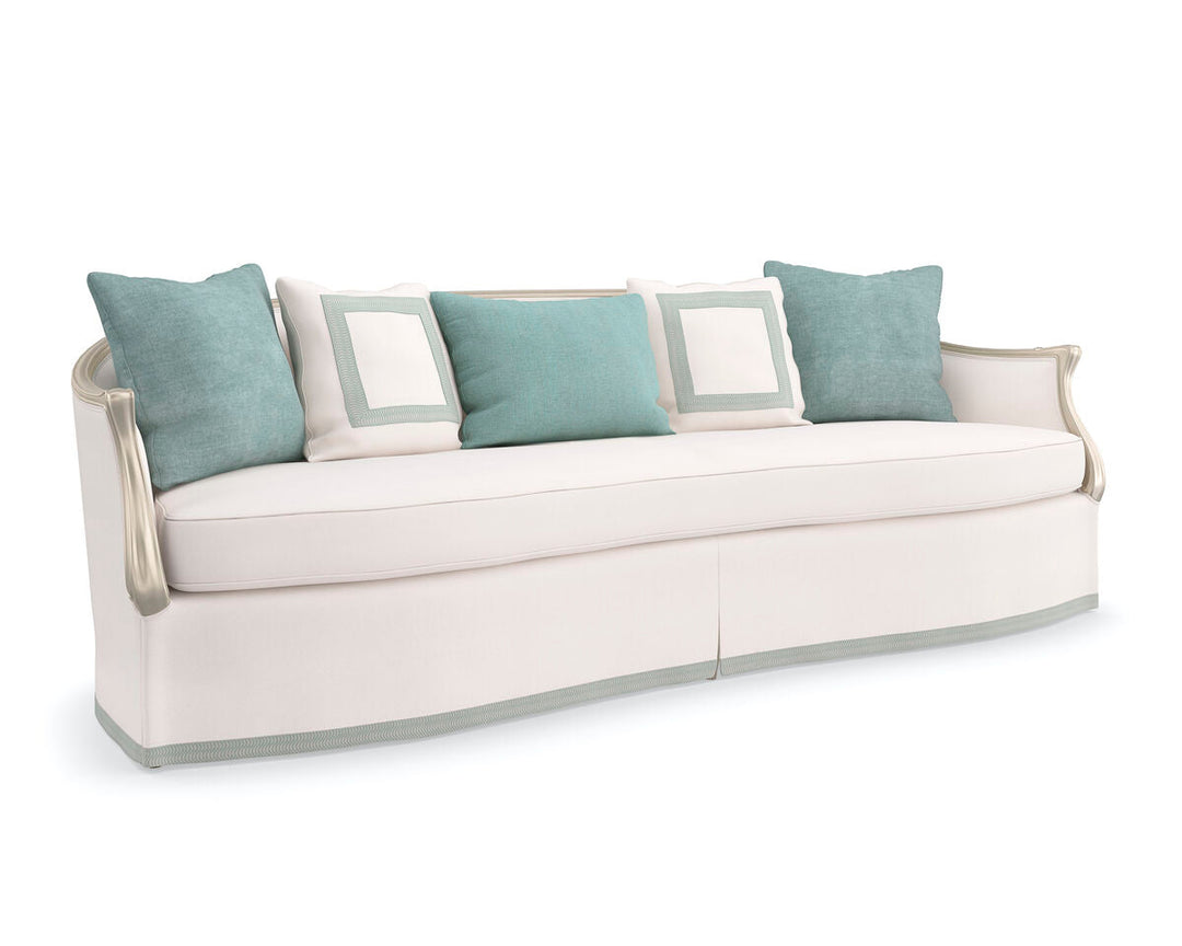 Le Canape - Skirted  Sofa in Teal (219cm - 279cm)