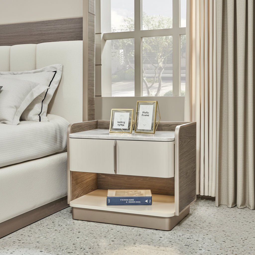 Urban Oasis Brown Night Stand Table