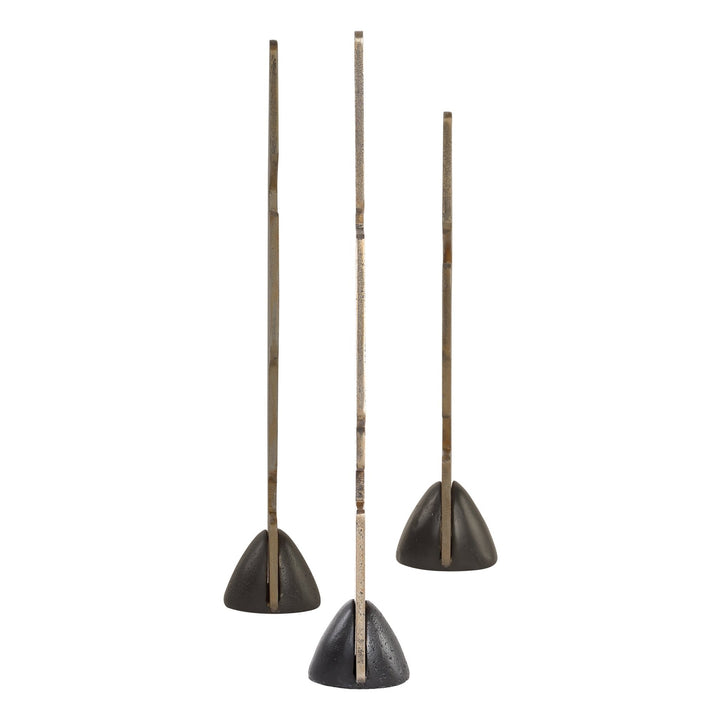 Uttermost Geometric Echoes Bronze Sculptures Set/3