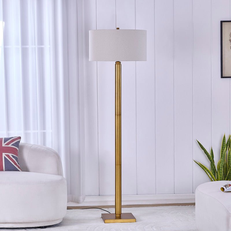 72'H Lumar Brass Metal Floor Lamp