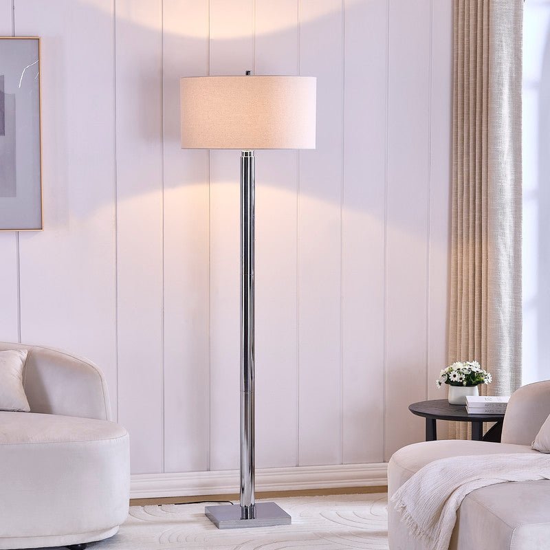72'H Lumar Silver Metal Floor Lamp