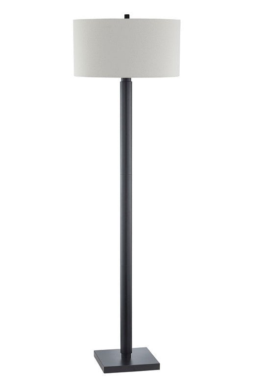 72'H Lumar Black Metal Floor Lamp