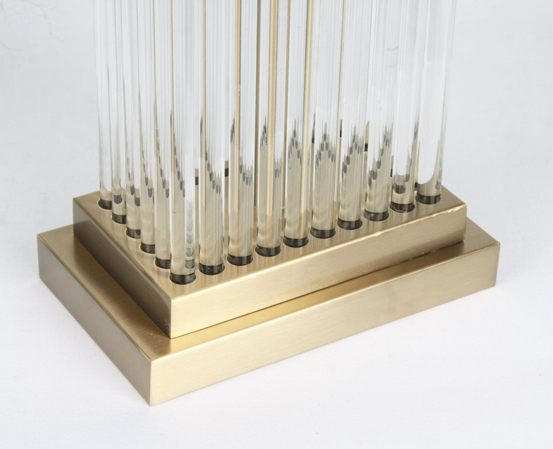 Veritas Crystal & Brass Table Lamp