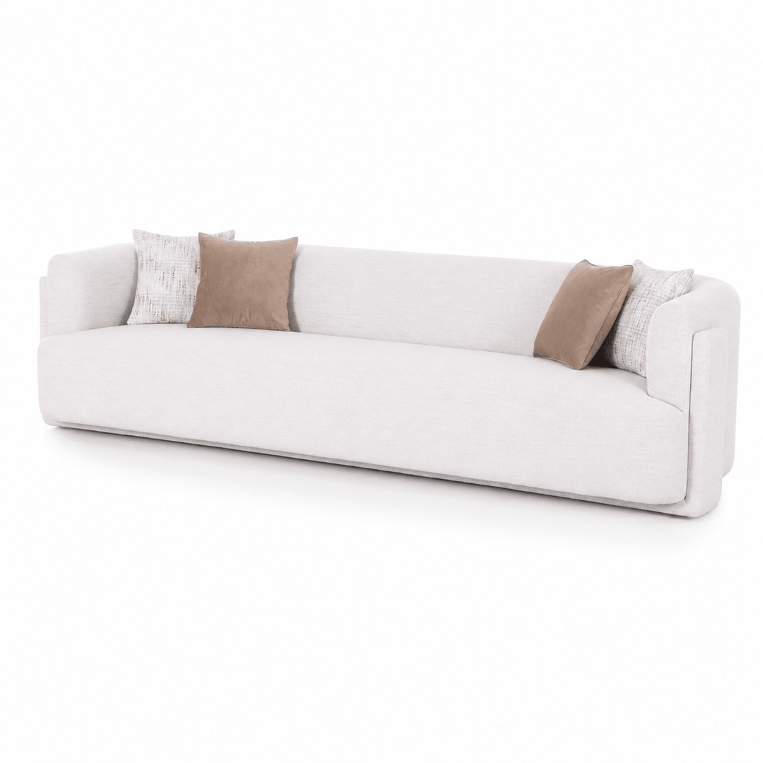 Vienna White 5 Seater Sofa 300 cm