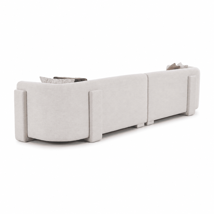 Vienna White 6 Seater Sofa 356 cm