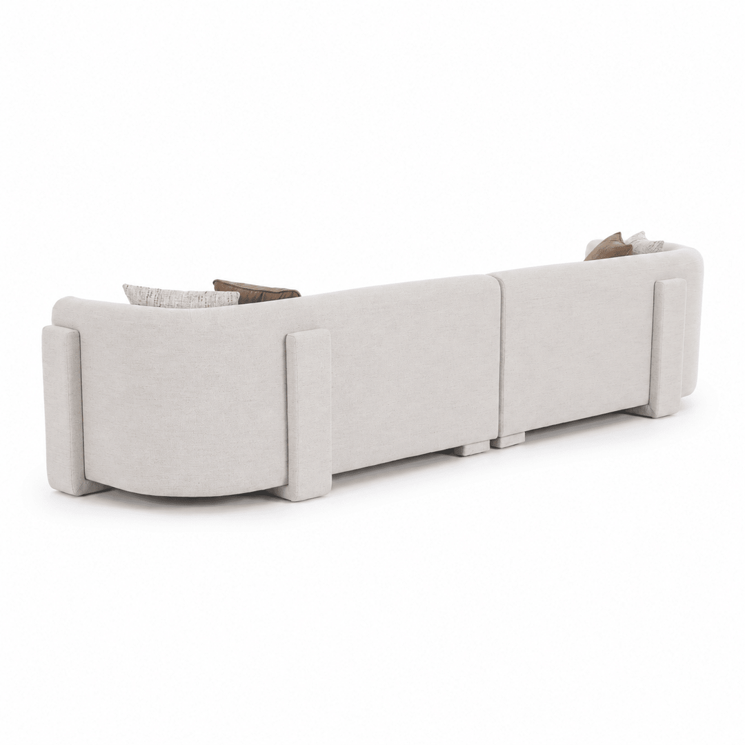 Vienna White 6 Seater Sofa 356 cm