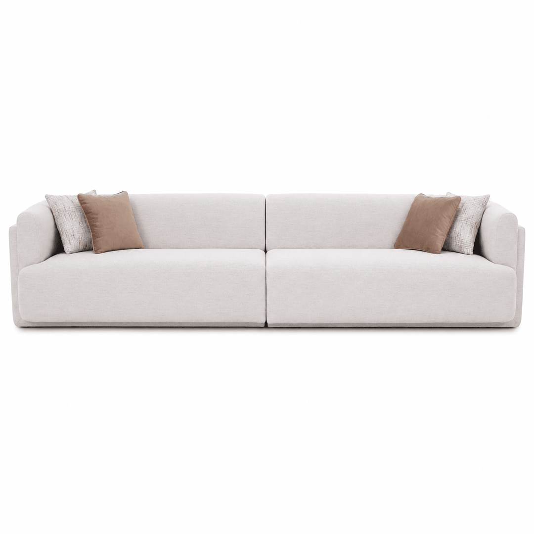 Vienna White 6 Seater Sofa 356 cm