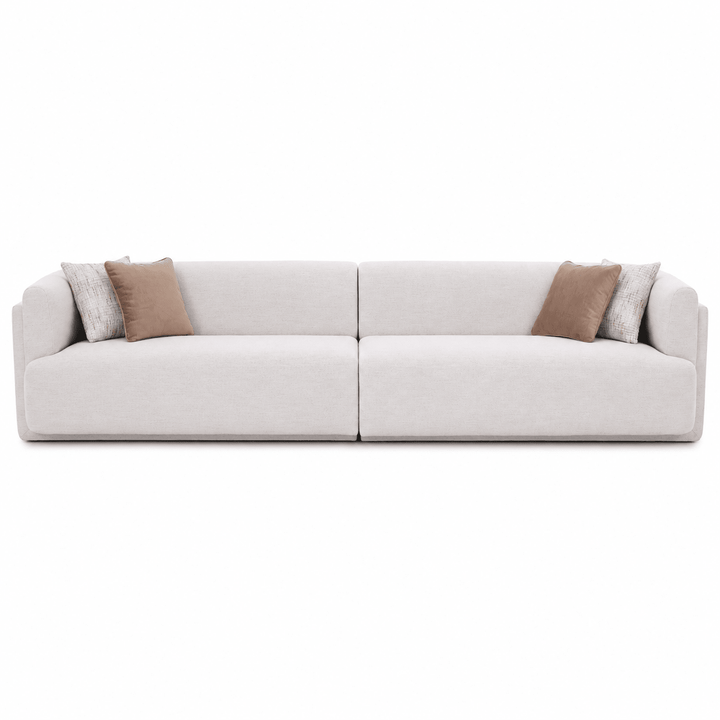 Vienna White 6 Seater Sofa 356 cm