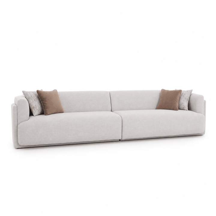 Vienna White 6 Seater Sofa 356 cm