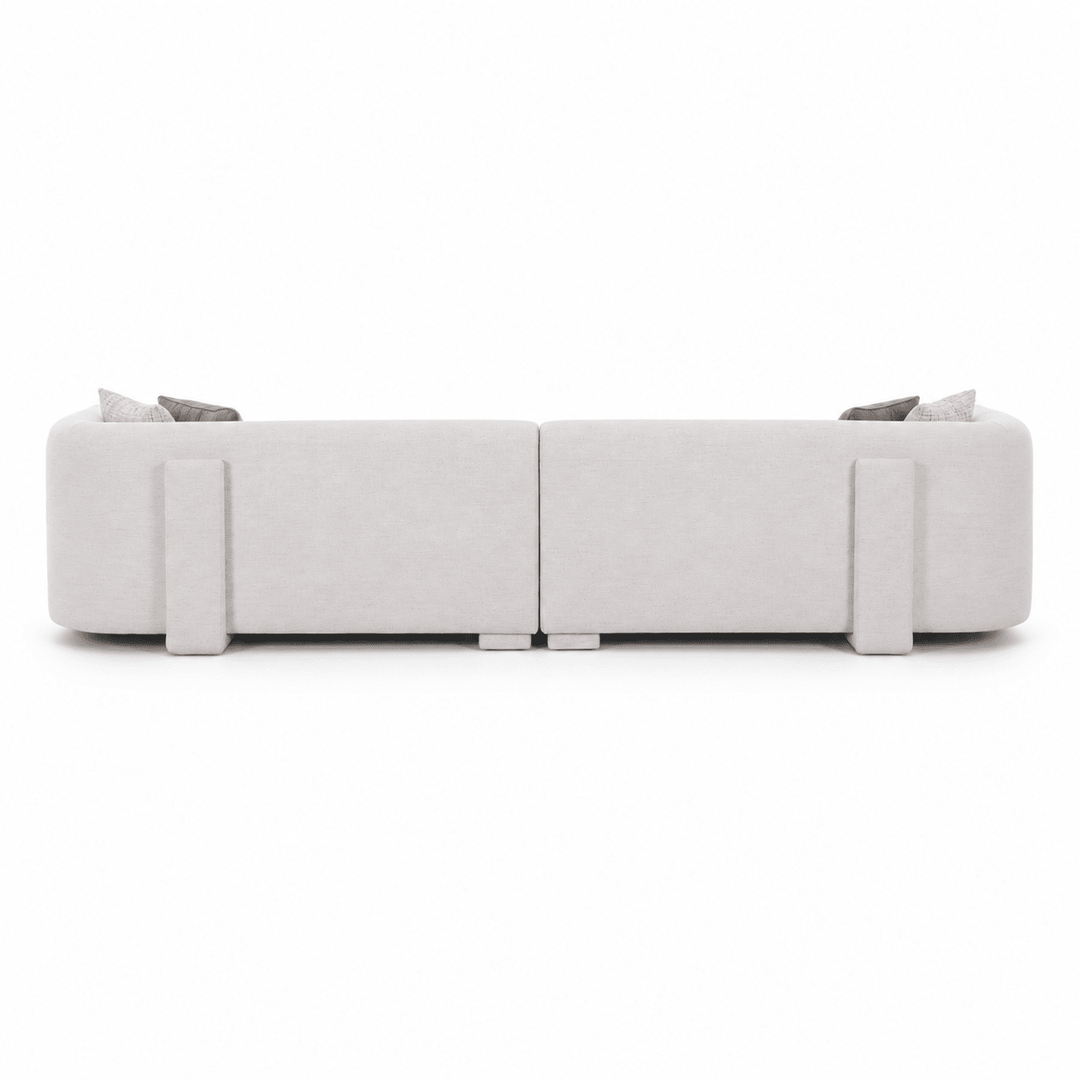 Vienna White 6 Seater Sofa 356 cm