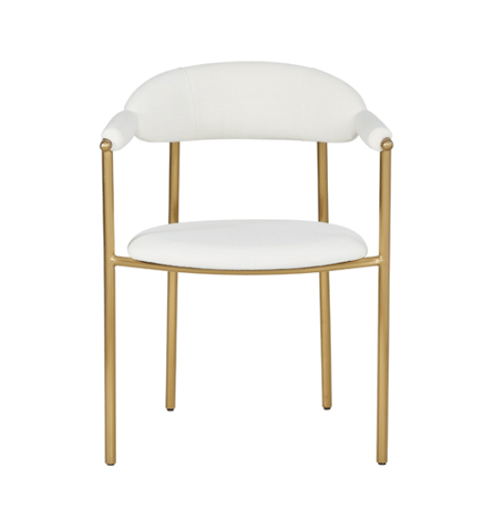 Volakas Hammered Elegance Dining Chair