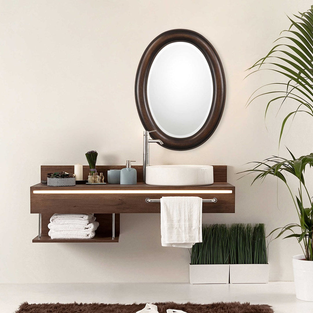 Umber Round Mirror