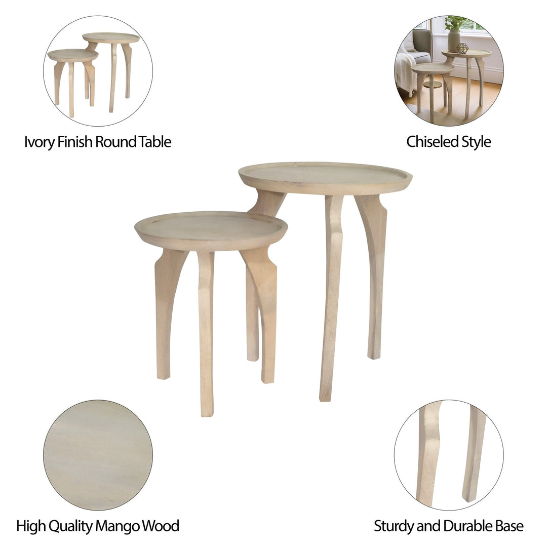 White stone accent Table