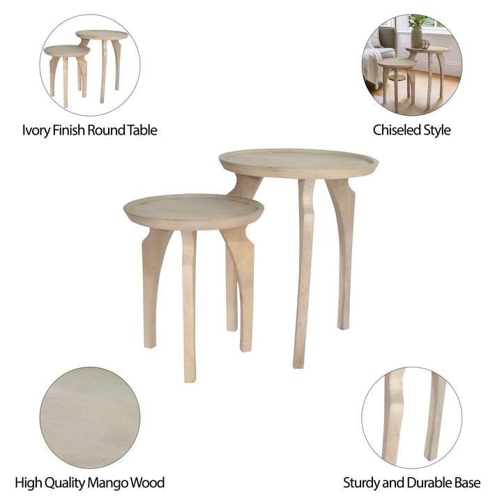 White stone accent Table