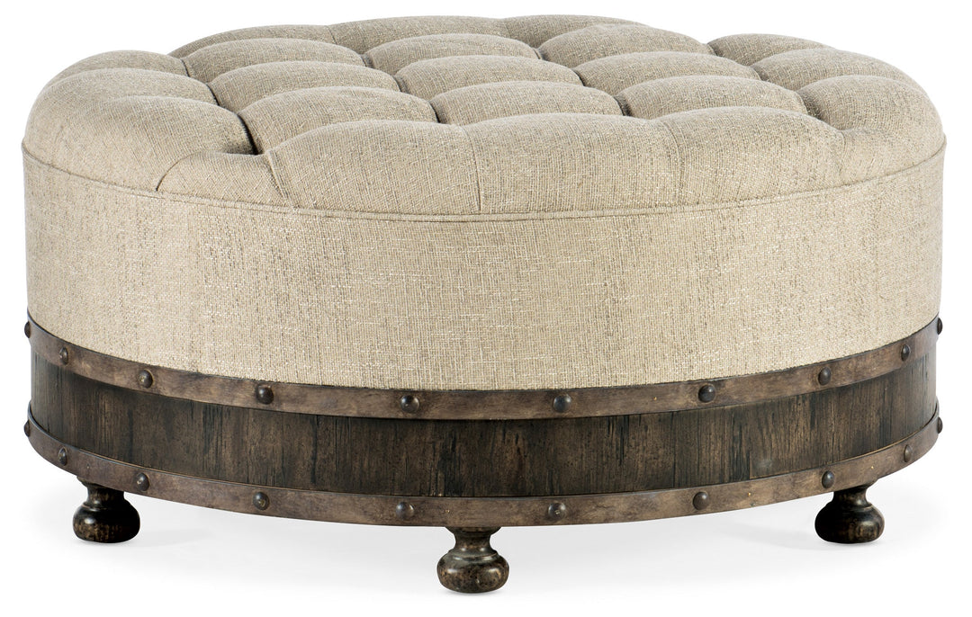 Giddings Round Upholstered Cocktail Table