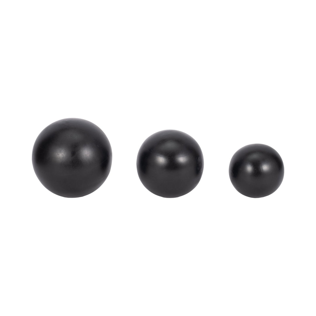 WOOD, S/3 4/5/6" ORBS, BLACK
