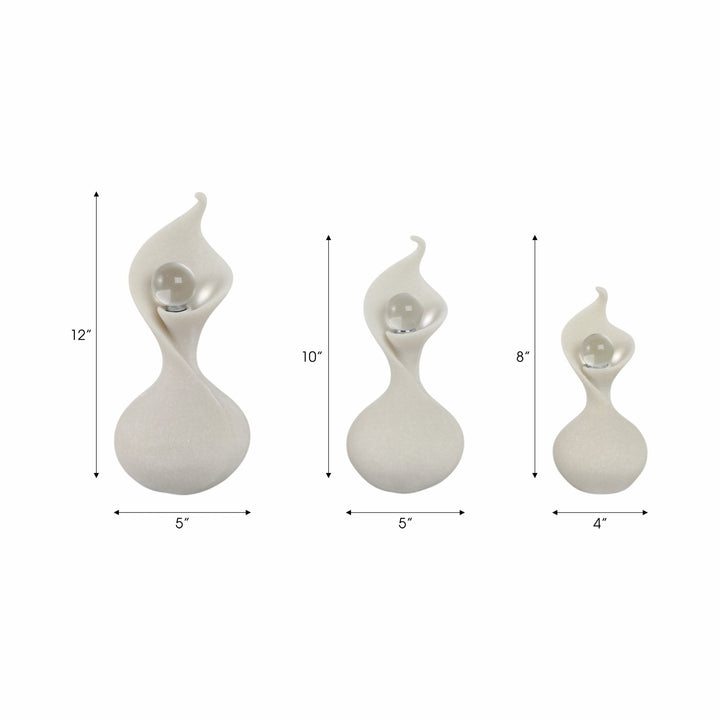 S/3 8/10/12" YPRES QUARTZ RESIN BOTTLES
