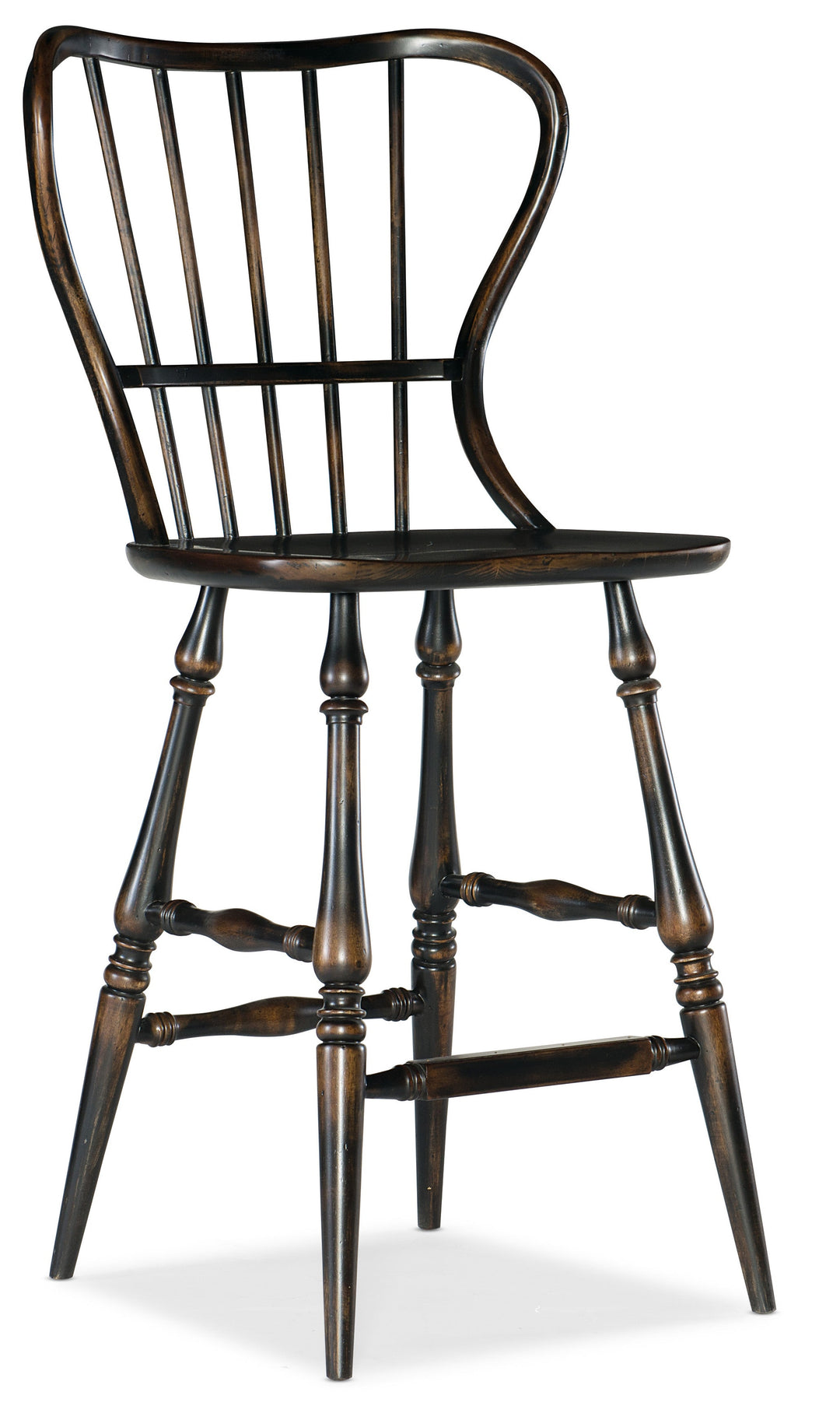 Ciao Bella Spindle Back Bar Stool-Black