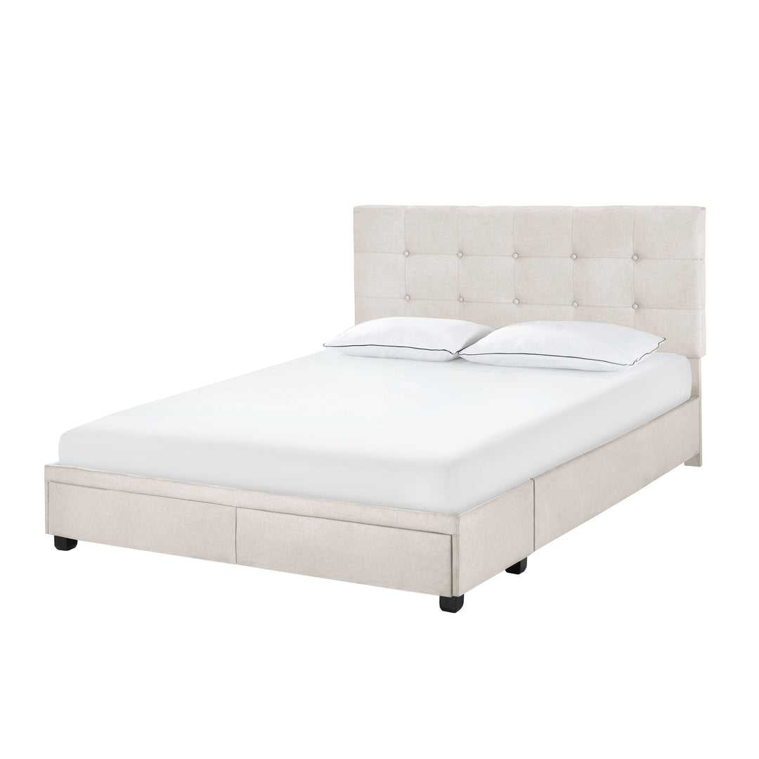 King Storage Bed - Fog