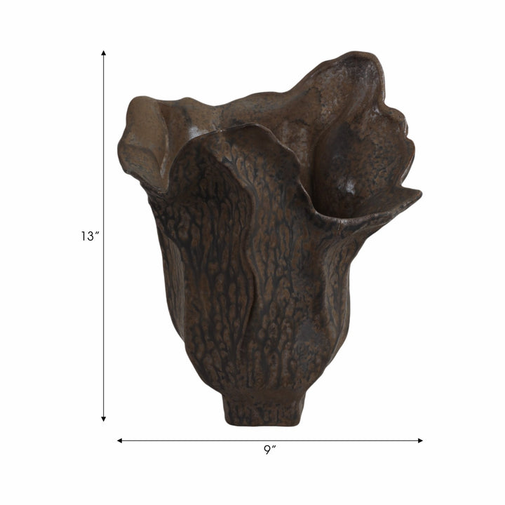 ZALDANA PORCELAIN VASE, RUST