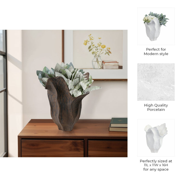 ZALDANA PORCELAIN VASE, RUST