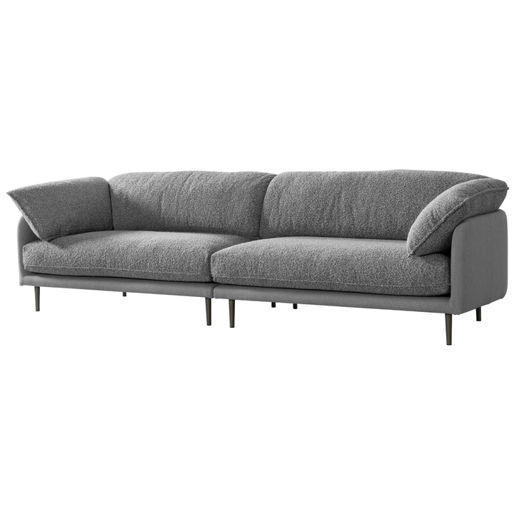 Ahad Grey Boucle 4 Seater