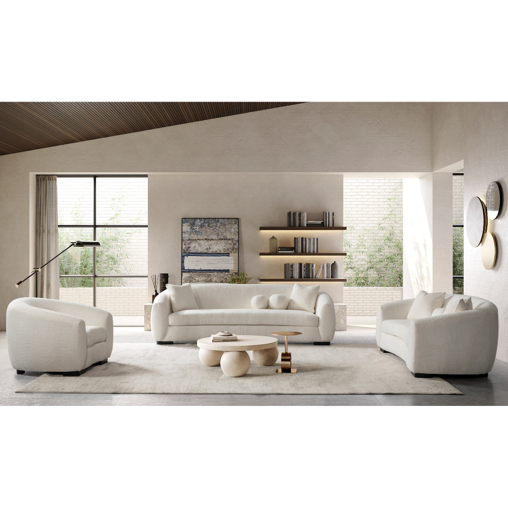 Bouclé Beige Sofa (6630866255968)