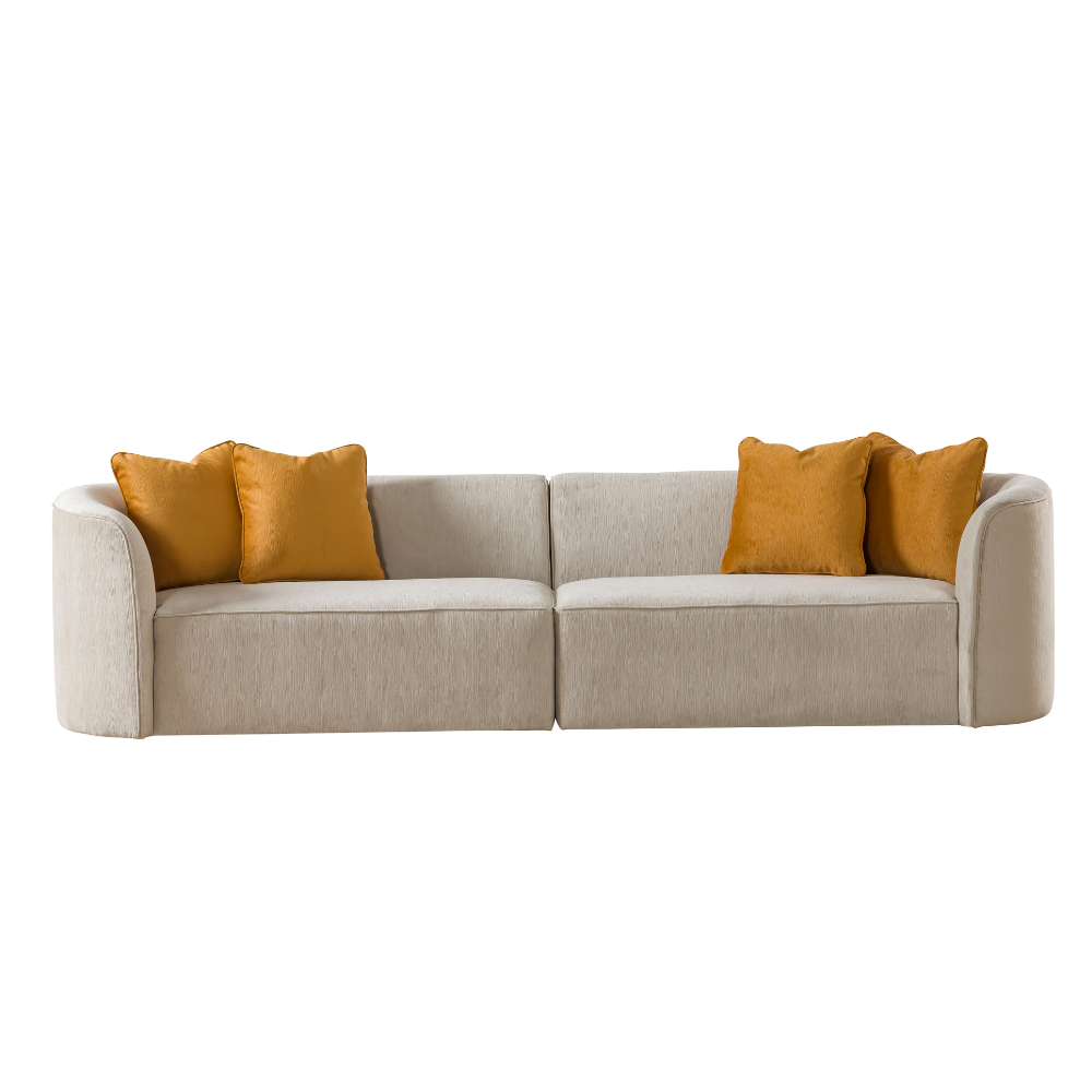 Dana Beige 4 Seater Sofa