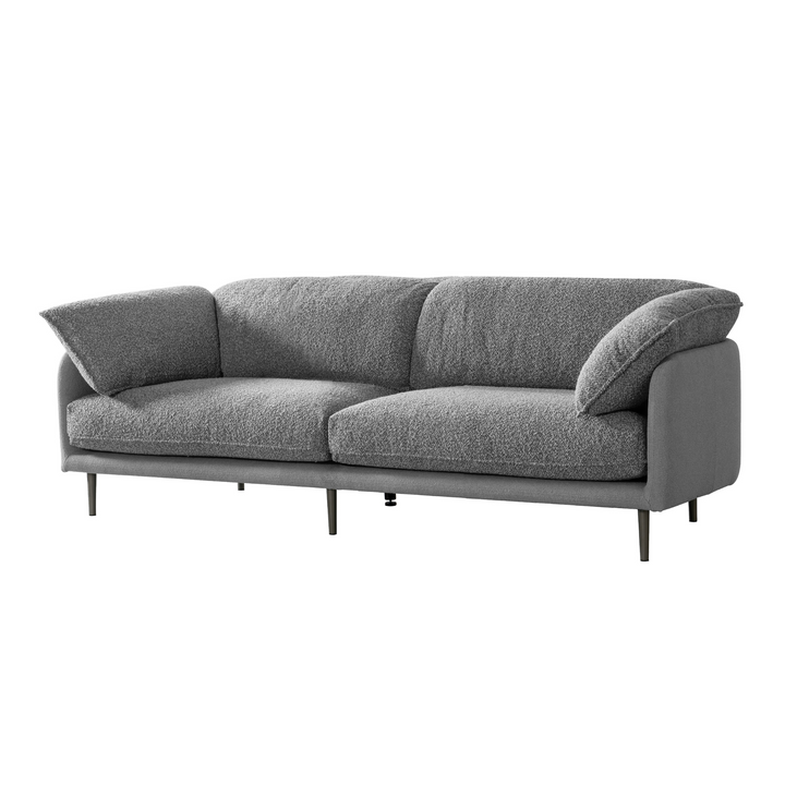 Ahad Grey Boucle 3 Seater