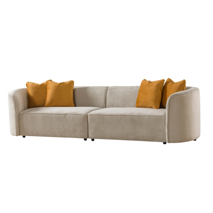 Dana Beige 4 Seater Sofa