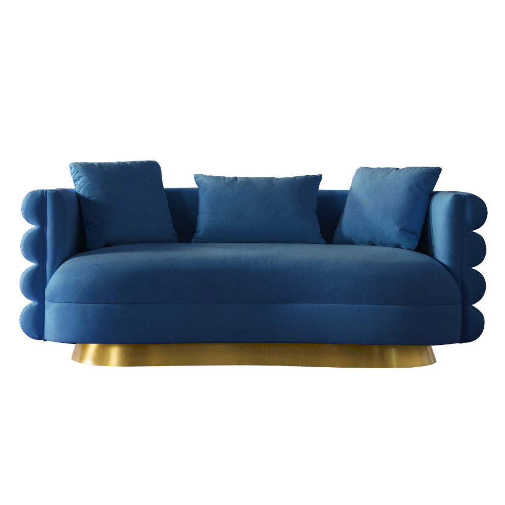 Power Blue Living Room Set