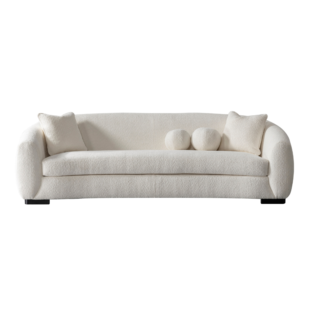 Bouclé Beige Sofa (6630866255968)