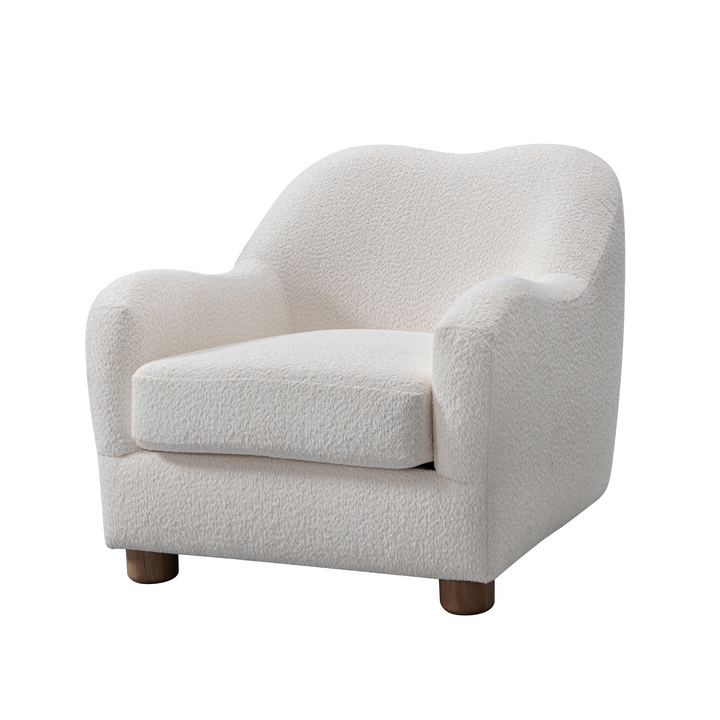 Bali Cream Bouclé Living Room Set (2 Accent Chairs)