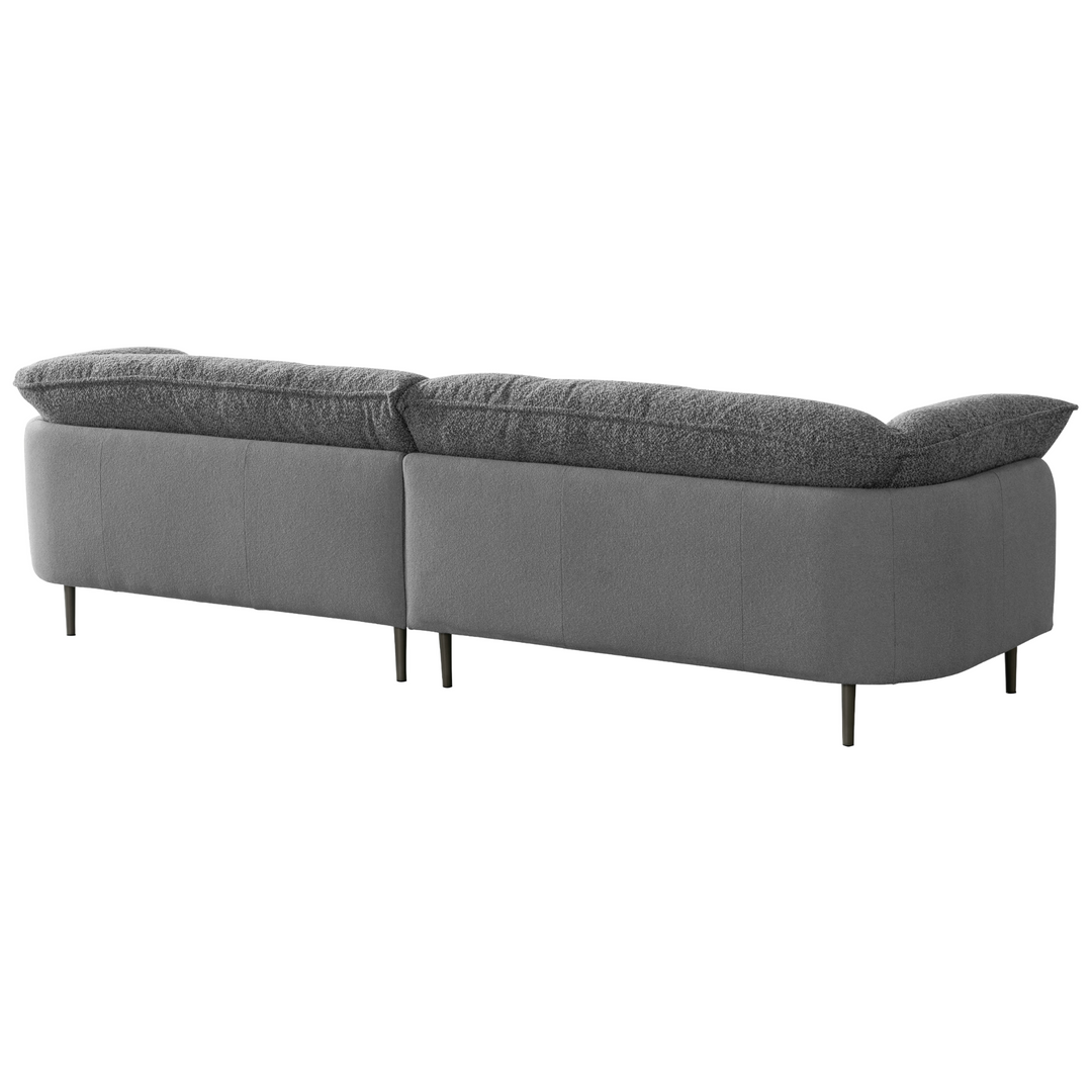 Ahad Grey Boucle 4 Seater