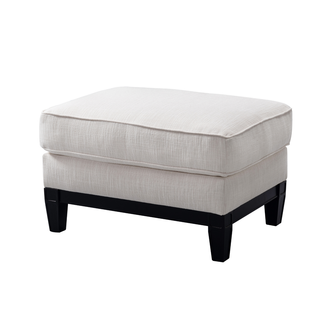 Romanian Key Beige Ottoman