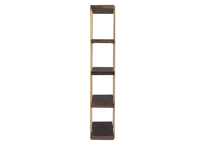 Beckville Metallic,Brown/Beige Bookcase (6615650500704)