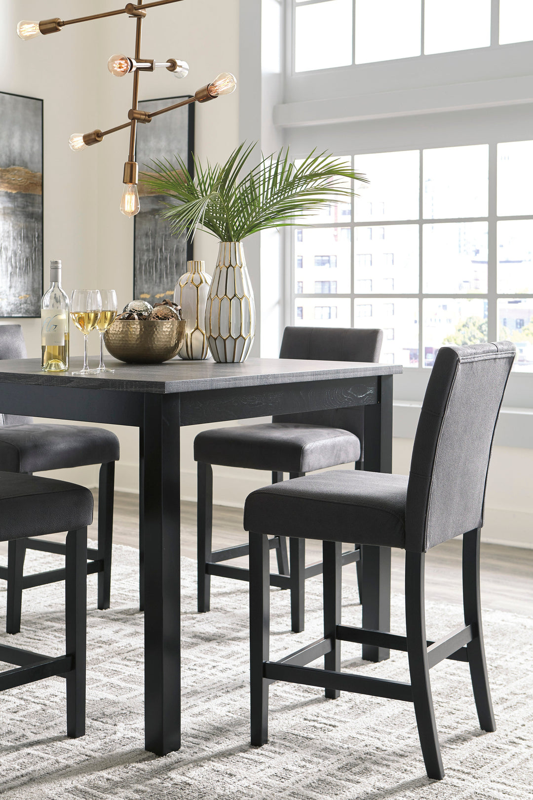 Garvine Counter Height Dining Table and Bar Stools (Set of 5) (4634834501728)