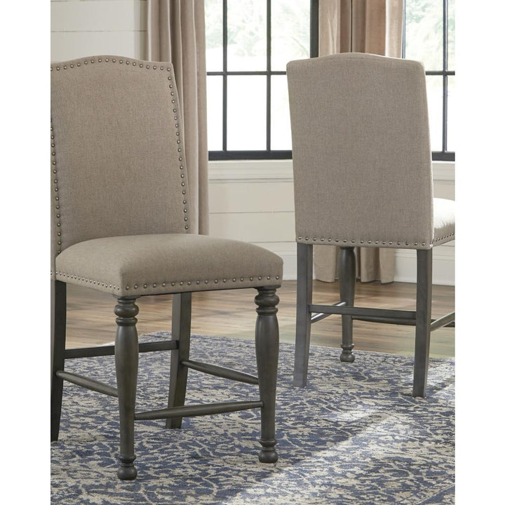 Audberry Upholstered Barstool (2/CN) - Al Rugaib Furniture (4412649701472)