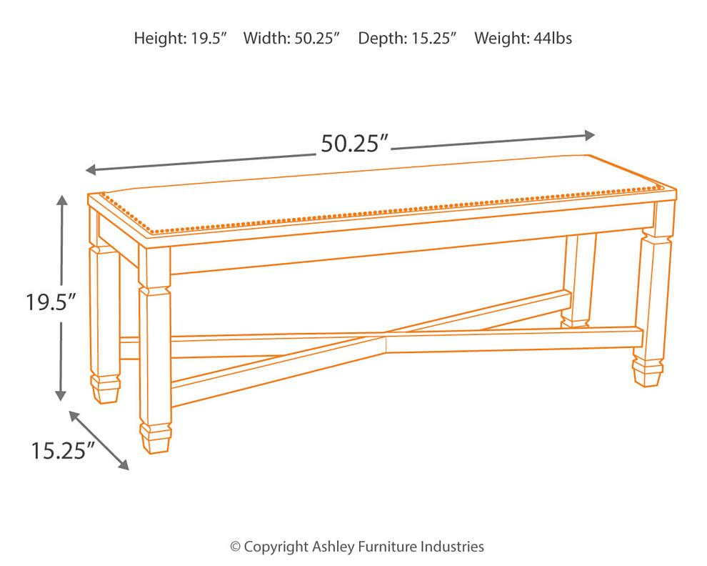 Large UPH Dining Room Bench - Al Rugaib Furniture (772227137632)